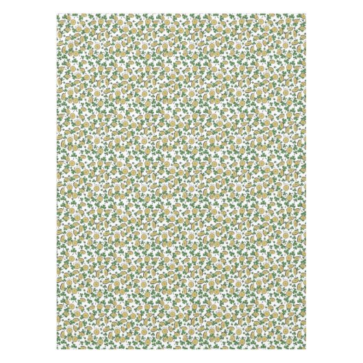 Lucky You Coins & Green Shamrocks St Patricks Day Tafelkleed (Voorkant)