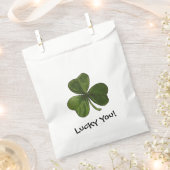 Lucky You Green Shamrock met aangepaste tekst Bedankzakje (Geknipt)