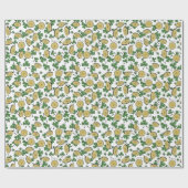 Lucky You Groene Klaver Gouden Munten St Patrick's Cadeaupapier (Vlak)