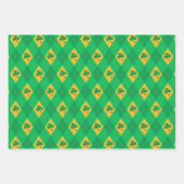 Lucky You Groene Klaver Gouden Munten St Patrick's Inpakpapier Vel (Voorkant 2)