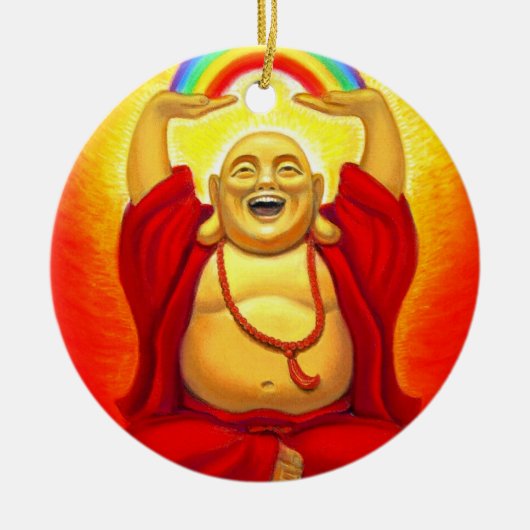 Lucky Zen Laughing Buddha Ornament (Voorkant)
