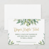 Luckybal Treinkaartje Groene Bladeren Kaart (Voorkant / Achterkant)