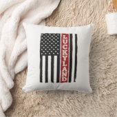 Luckyland Verticale Patriottische Vlag Vintage Kussen (Deken)