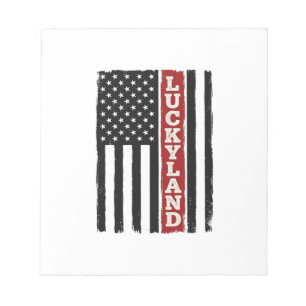 Luckyland Verticale Patriottische Vlag Vintage Notitieblok