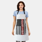Luckyland Verticale Patriottische Vlag Vintage Schort (Gedragen)