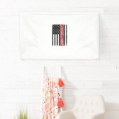 Luckyland Verticale Patriottische Vlag Vintage Spandoek (Insitu)