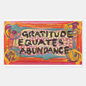 LuckyPen Dankbaarheid Rechthoekige Sticker (Voorkant)