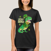 Luckysaurus Leprechaun Dinosaur St Patricks Day Bo T-shirt (Voorkant)