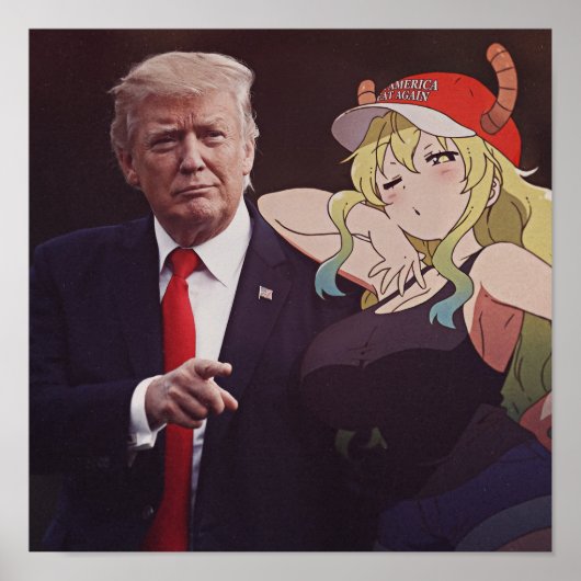 Lucoa Quetzalcoatl feat Donald Trump Poster (Voorkant)