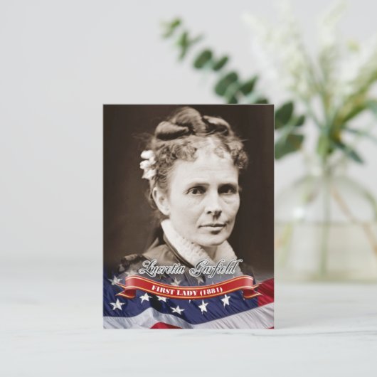 Lucpensiona Garfield, First Lady of the U.S. Briefkaart (Staand voorkant)