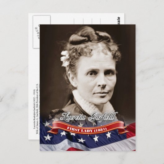 Lucpensiona Garfield, First Lady of the U.S. Briefkaart (Voorkant / Achterkant)