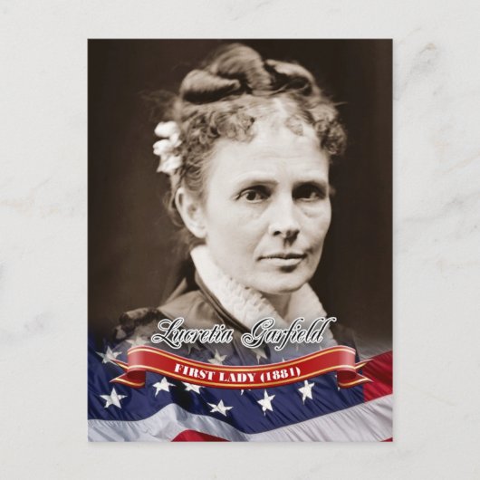Lucpensiona Garfield, First Lady of the U.S. Briefkaart (Voorkant)