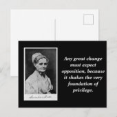 Lucpensiona Mott Quote Ablition Suffrage Leader Briefkaart (Voorkant / Achterkant)