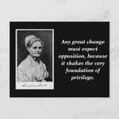 Lucpensiona Mott Quote Ablition Suffrage Leader Briefkaart (Voorkant)