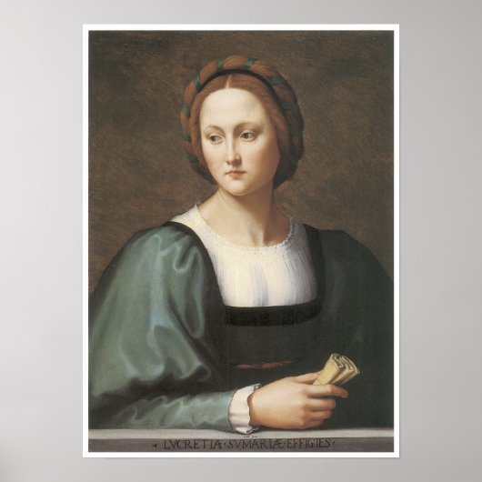 Lucrezia Sommaria, c. 1530 Portret van een dame Poster (Voorkant)