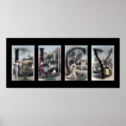 LUCY  Alfabet Letter Name Art Poster (Voorkant)