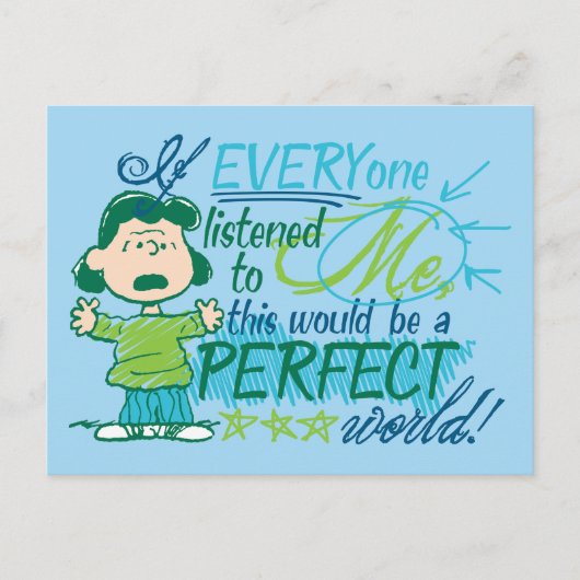 Lucy "Als iedereen naar mij luisterde..." Briefkaart (Voorkant)