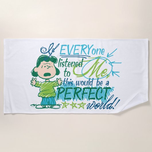 Lucy "Als iedereen naar mij luisterde..." Strandlaken (Voorkant)