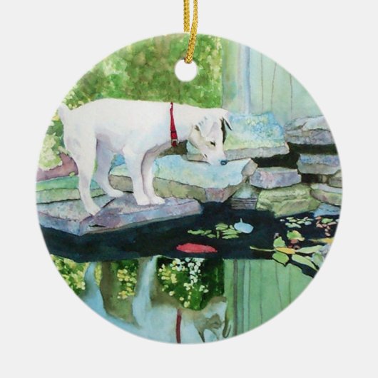 Lucy de Jack Russell Terrier Keramisch Ornament (Voorkant)