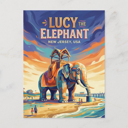 Lucy de Olifant USA Briefkaart (Voorkant)