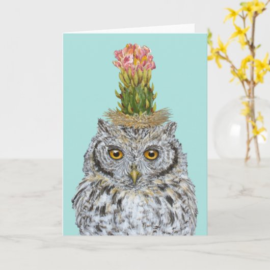 Lucy de uilkaart kaart (Gele Bloem)