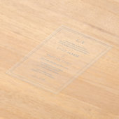 Lucy Dusty Blue Classic Elegant Bruiloft Acryl Uitnodigingen (Laagn)