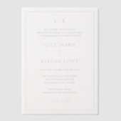 Lucy Dusty Blue Classic Elegant Bruiloft Vellum Uitnodigingen (Voorkant)