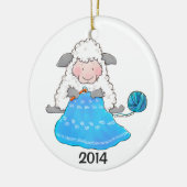 Lucy Ewe Crochets-kerstversiering Keramisch Ornament (Links)