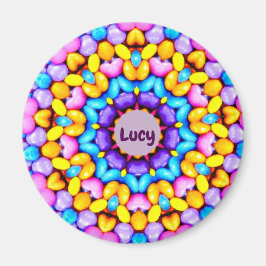 LUCY ~ Gepersonaliseerd paaspatroon fractal ~ Magneet