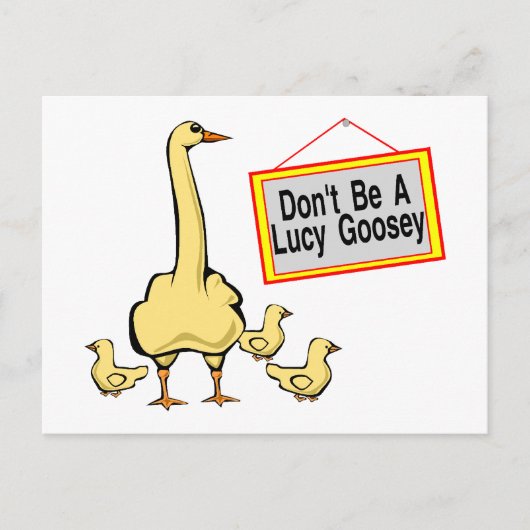 Lucy Goosey Briefkaart (Voorkant)