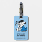 Lucy Hugging Snoopy Bagagelabel (Achterkant verticaal)