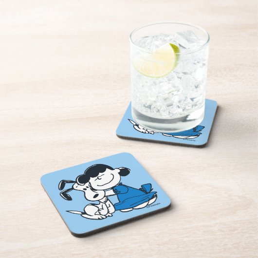 Lucy Hugging Snoopy Bier Onderzetter (Rechterzijde)