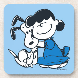 Lucy Hugging Snoopy Bier Onderzetter