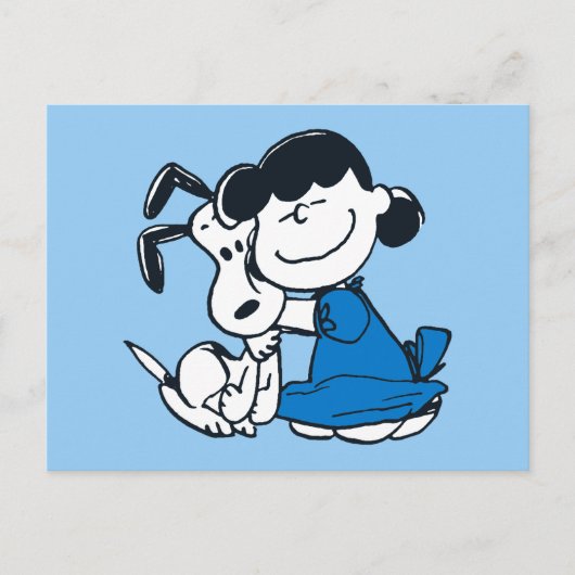 Lucy Hugging Snoopy Briefkaart (Voorkant)