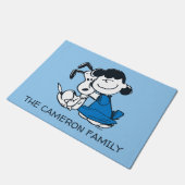 Lucy Hugging Snoopy Deurmat (Schuin)