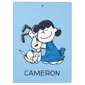 Lucy Hugging Snoopy Klembord (Achterkant)