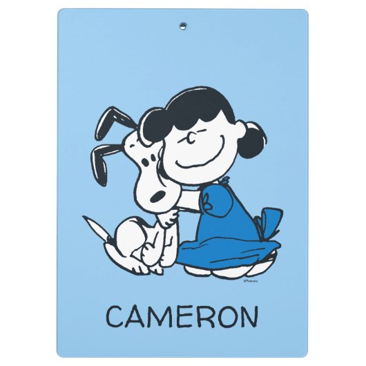 Lucy Hugging Snoopy Klembord (Achterkant)