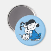 Lucy Hugging Snoopy Magneet (Voorkant / Achterkant)