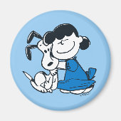 Lucy Hugging Snoopy Magneet (Voorkant)