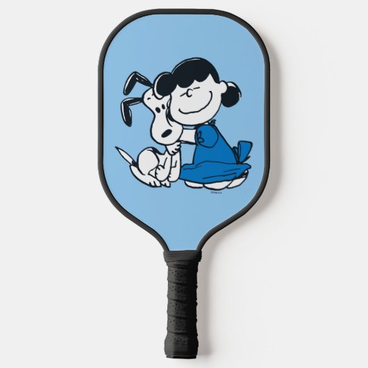 Lucy Hugging Snoopy Pickleball Paddle (Achterkant)