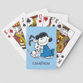 Lucy Hugging Snoopy Playing Cards Pokerkaarten (Achterkant)
