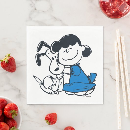 Lucy Hugging Snoopy Servet (Insitu)