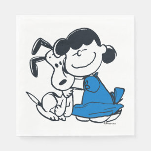 Lucy Hugging Snoopy Servet
