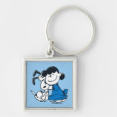 Lucy Hugging Snoopy Sleutelhanger (Voorkant)