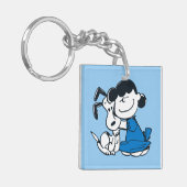Lucy Hugging Snoopy Sleutelhanger (Voorkant Links)