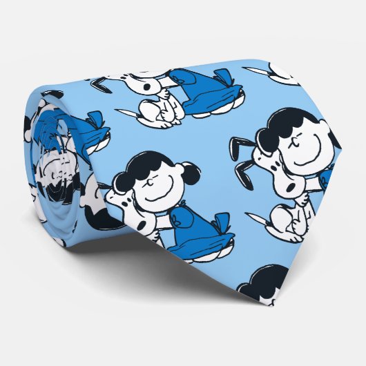 Lucy Hugging Snoopy Stropdas (Opgerold)