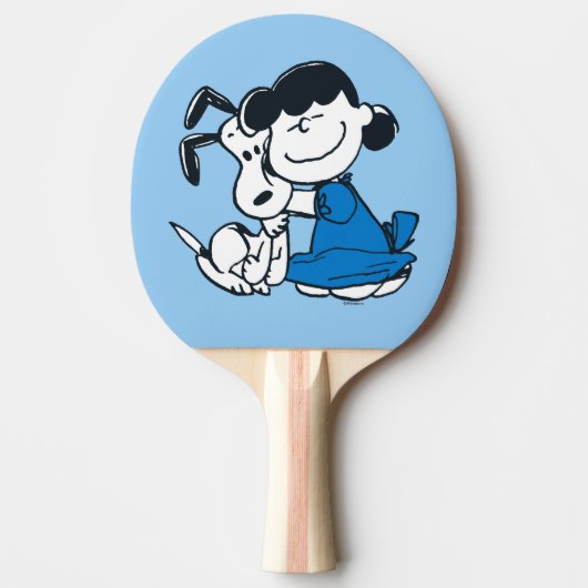 Lucy Hugging Snoopy Tafeltennisbatje (Voorkant)