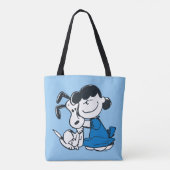 Lucy Hugging Snoopy Tote Bag (Achterkant)