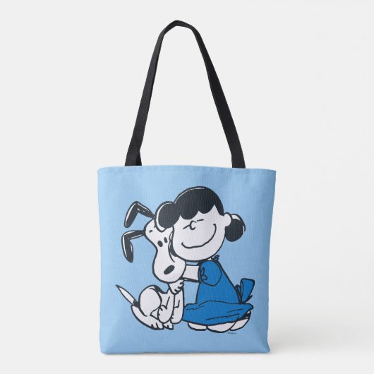 Lucy Hugging Snoopy Tote Bag (Achterkant)