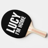 LUCY IK BEN HOME grappige Novelty Paddles Tafeltennisbatje (Zijkant)
